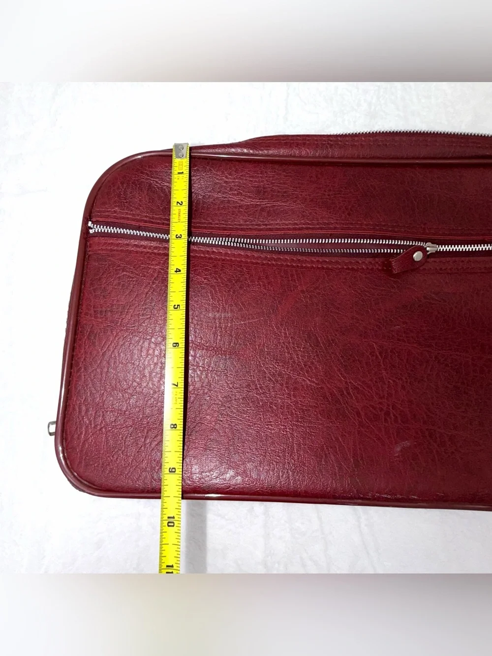 Vintage Peter's Bag Corp Burgundy Faux Leather Briefcase Luggage‎ Attache Case